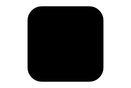 角の丸い黒い正方形の無料アイコン