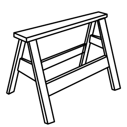 椅子に立つ無料の輪郭のアイコン