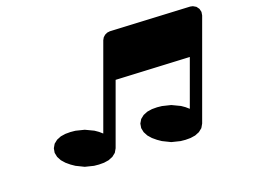 音楽の音符の黒い記号無料アイコン