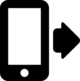 右矢印の無料のアイコンの横にある携帯電話