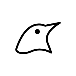 鳥の頭の輪郭の無料アイコン