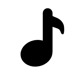 音楽の音符の黒の形無料アイコン