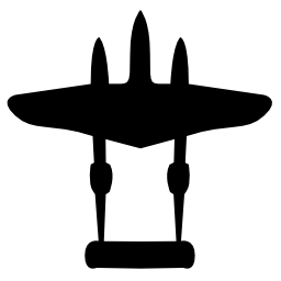 飛行機黒い図形無料アイコン