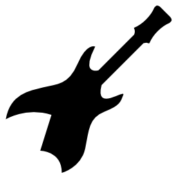 エレクトリックギター楽器黒いシルエット無料アイコン