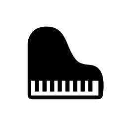 ピアノトップビュー無料アイコン