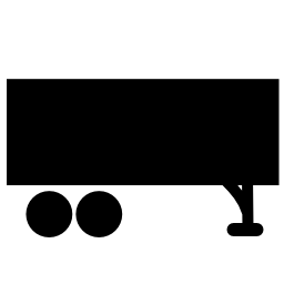 車輪無料アイコンの上トラックコンテナー黒い長方形のシルエット