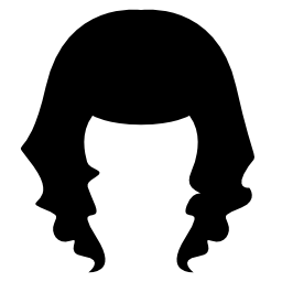 黒の人間の毛髪の形状無料アイコン