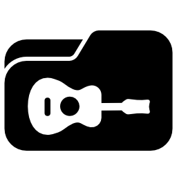 ギター音楽フォルダー無料アイコン