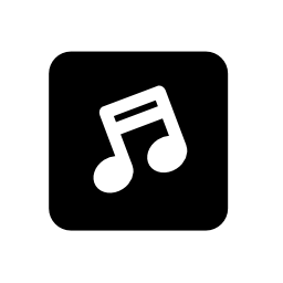 角丸の正方形の音楽注記シンボル無料アイコン