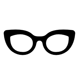 猫の目のメガネの形の無料のアイコン