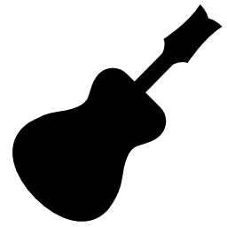 伝統的なギター黒いシルエット図形無料アイコン