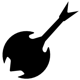 ギター音楽楽器ブラックのシルエットの無料のアイコン