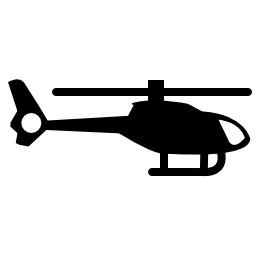 ヘリコプターのシルエットの無料のアイコン
