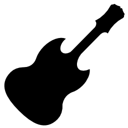 ギター文字列楽器シルエット無料アイコン