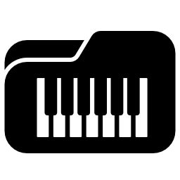 ピアノ録音フォルダー無料アイコン