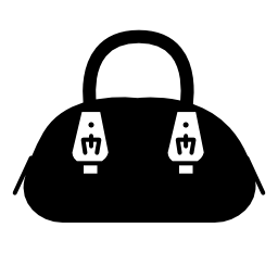 金属製のハンドルのヒント無料のアイコンを持つ女性ハンド・バッグ