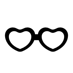 ハート形の眼鏡の無料アイコン