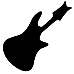 ベースギターシルエット無料アイコン
