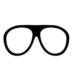 メガネの形の無料のアイコン