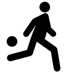 無料のアイコンを実行しているサッカー選手