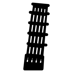 ピサの塔のシルエット無料アイコン