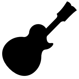 音楽ギター黒いシルエット無料アイコン
