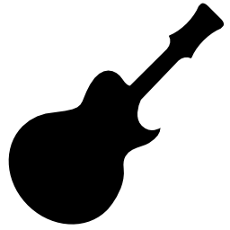 ギター黒い図形無料アイコン