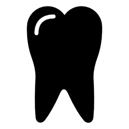 歯の黒い図形無料アイコン