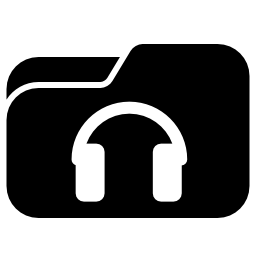 Auriculars無料アイコンで聴く音楽フォルダー