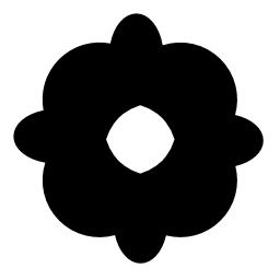 花黒い図形無料アイコン