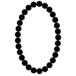 真珠ネックレス楕円形フレーム図形無料アイコン
