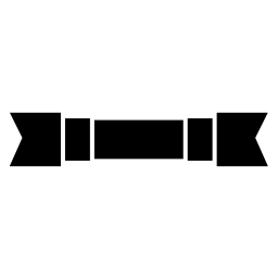 黒い図形の水平方向のリボン無料アイコン シェイプ 無料アイコンを集めたアイコン専門のフリーアイコンボックス