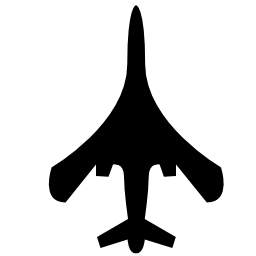黒いシルエット図形無料アイコンの飛行機の上部または下部ビュー