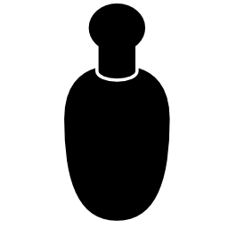 ボトルの黒と丸みを帯びた形状の無料のアイコン