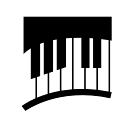 カーブ無料アイコンでピアノのキー