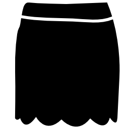 スカート黒の短い形無料アイコン