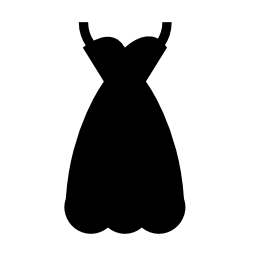 セクシーな女性のドレス黒の形無料アイコン