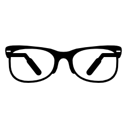 半分の眼鏡フレーム無料アイコン