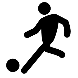 サッカープレーヤー設定ボール無料アイコン