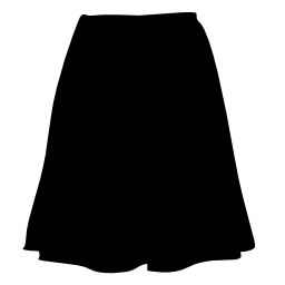 スカート黒の形無料アイコン