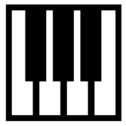 ピアノのキーの一部の無料のアイコン