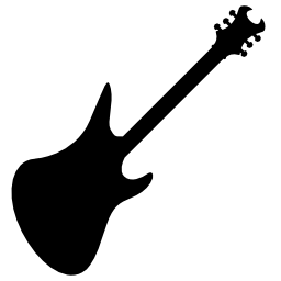 エレクトリックギターバリアントシルエット無料アイコン