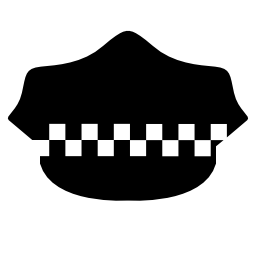 市松模様の詳細無料アイコンと警察の帽子