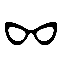 猫の目のメガネ無料アイコン