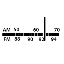ラジオAMおよびFMチューナー無料アイコン