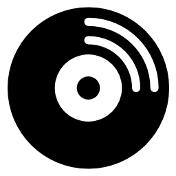 音楽ディスク白い曲線の詳細と無料のアイコン