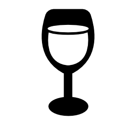 ワインのガラスのドリンク無料アイコン