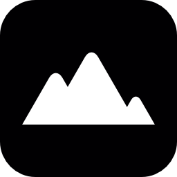 角丸の正方形の山の風景無料アイコン