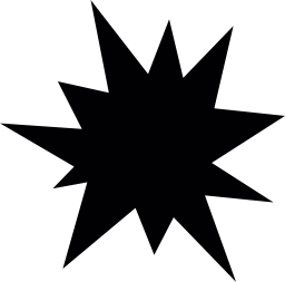 無料アイコンの不規則な形の黒の星