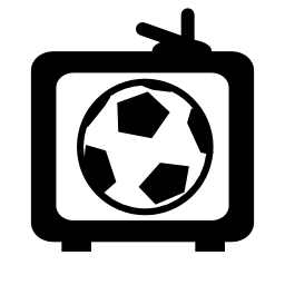 テレビ無料アイコンのフットボールの試合